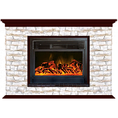 Каминокомплект Glenrich Пафос Алтай 28 (красное дерево)+Newflame